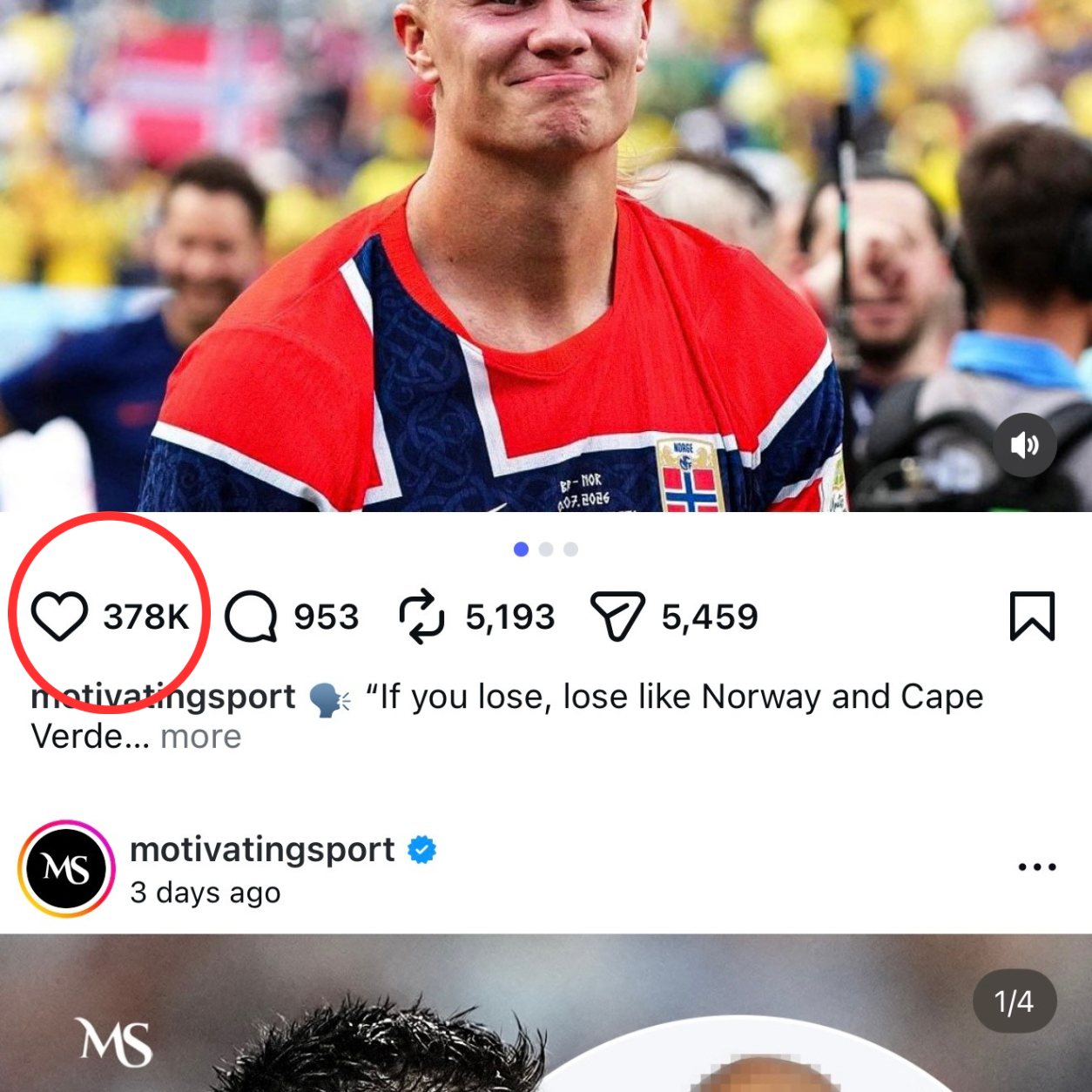 Likes on one post